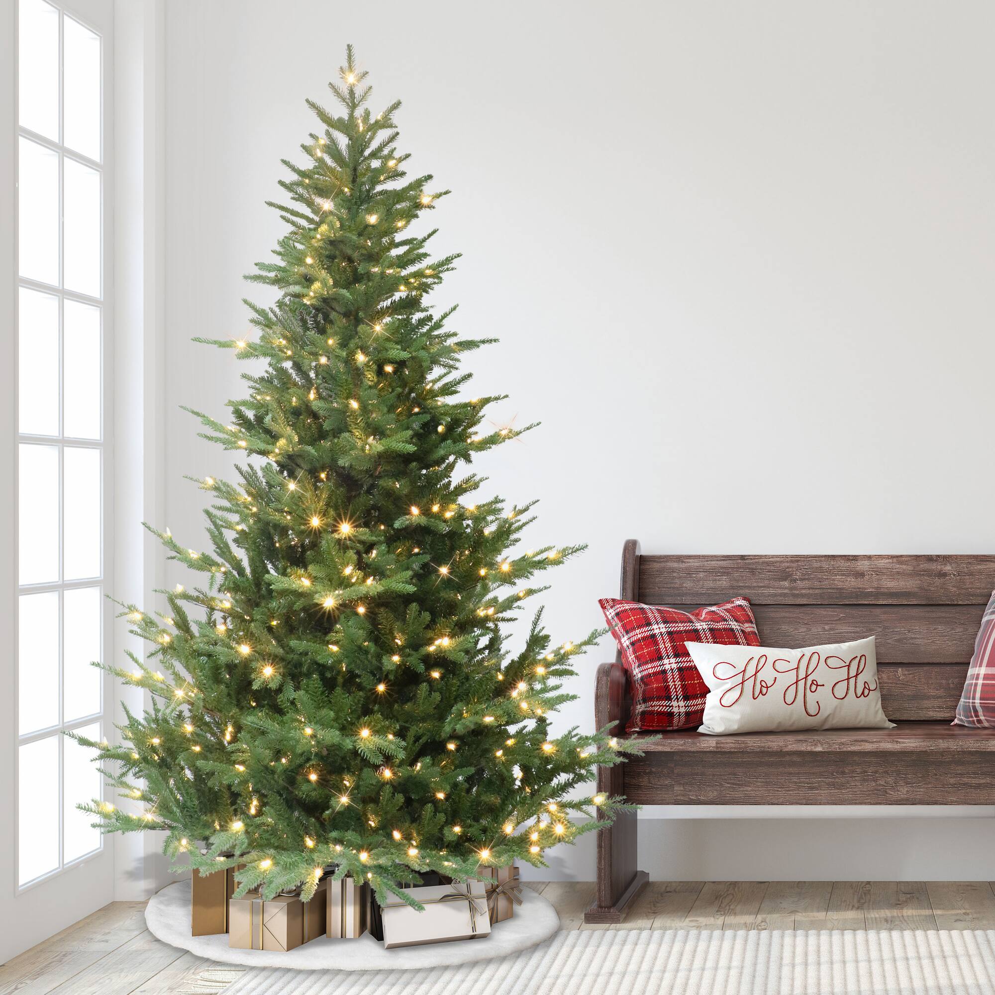 7.5ft. Pre-Lit Sacramento Fir Artificial Christmas Tree, Warm White LED Lights
